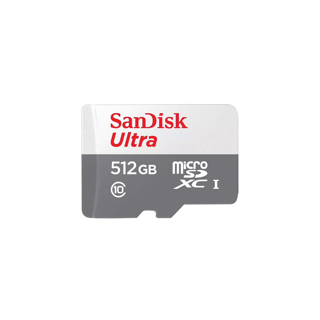 سانديسك 512 جيجابايت الترا microSDXC UHS 1 بطاقة 100 ميجابايت / ثانية رمادي -SDSQUNR-512G-GN3MN سانديسك 512 جيجابايت الترا microSDXC UHS 1 بطاقة 100 ميجابايت / ثانية رمادي -SDSQUNR-512G-GN3MN